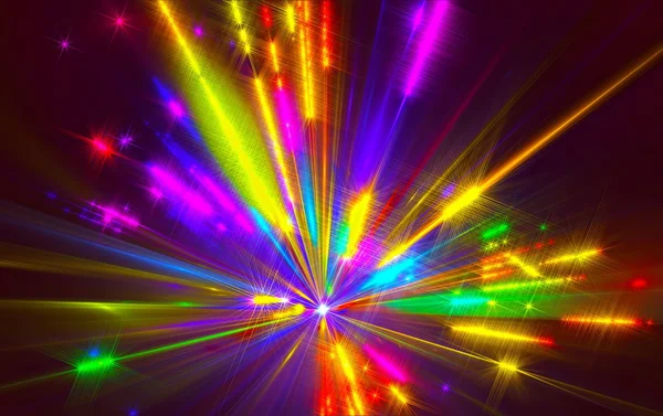 Shining a fantastic radial blast.Fractal art graphics