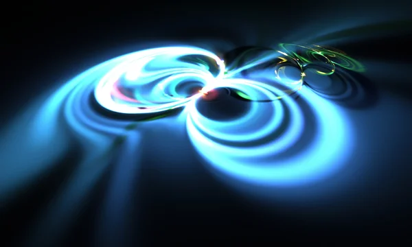 3D abstract figure from spirals, blue waves and plasma.Fractal art graphics