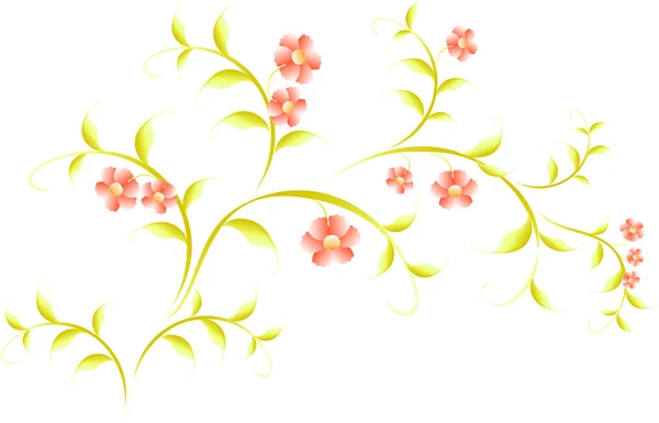 Pattern in the form of sakura branch. EPS10 vector illustration — Stock Vector