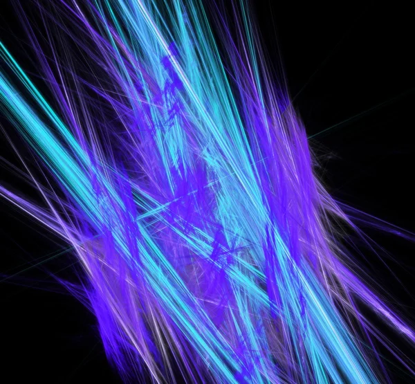 Abstract blue laserstralen snijden door de duisternis — Stockfoto
