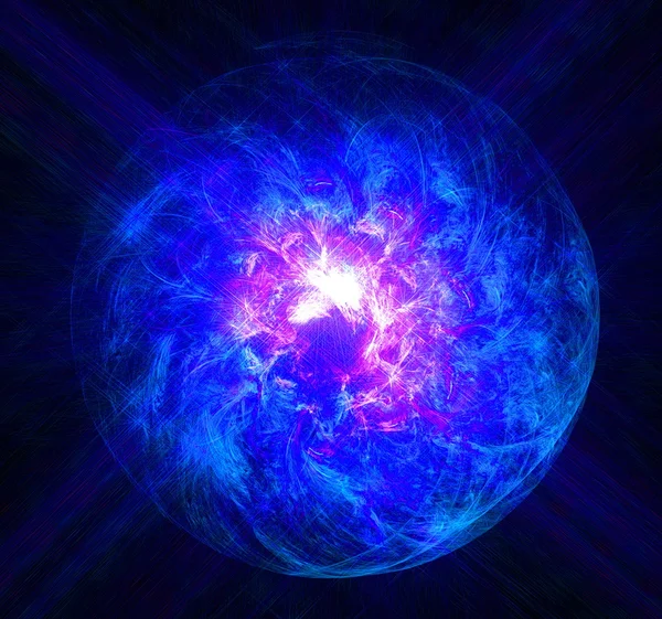 Magische bal branden blauwe vlam — Stockfoto