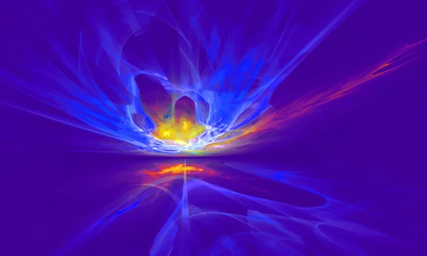 Mysterious magnetic fields in the blue sky. Fractal art graphics — Stock Photo, Image