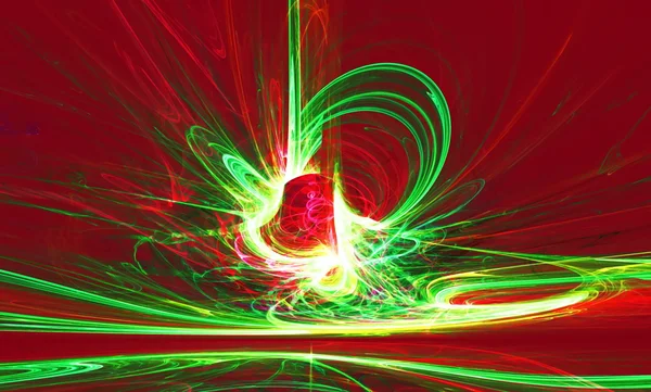 gizemli yabancı formu manyetik alanlar gizemli gece gökyüzünde. Fractal sanat grafik