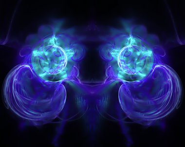 Korkunç şeytani mavi kalp şeklinde Cadılar Bayramı kutlamalarının simgesi