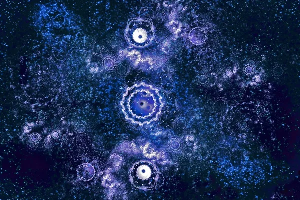 Nebulosa de la vía láctea translúcida del cielo estrellado y patrones maravillosos de cúmulos estelares — Foto de Stock