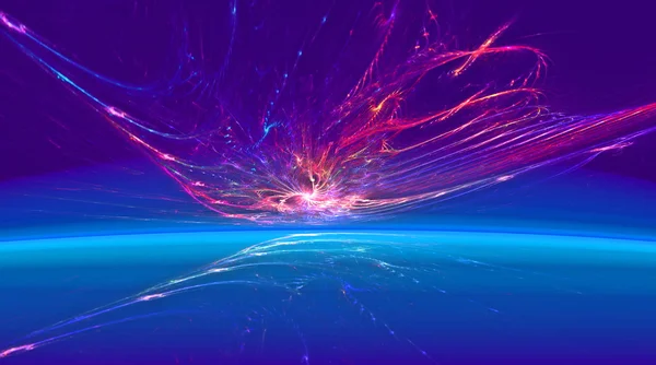 Leuchtender fantastischer Horizont in die andere Welt — Stockfoto