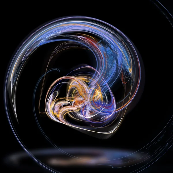 Abstract fish whirls in waterdeep — Stock Photo, Image