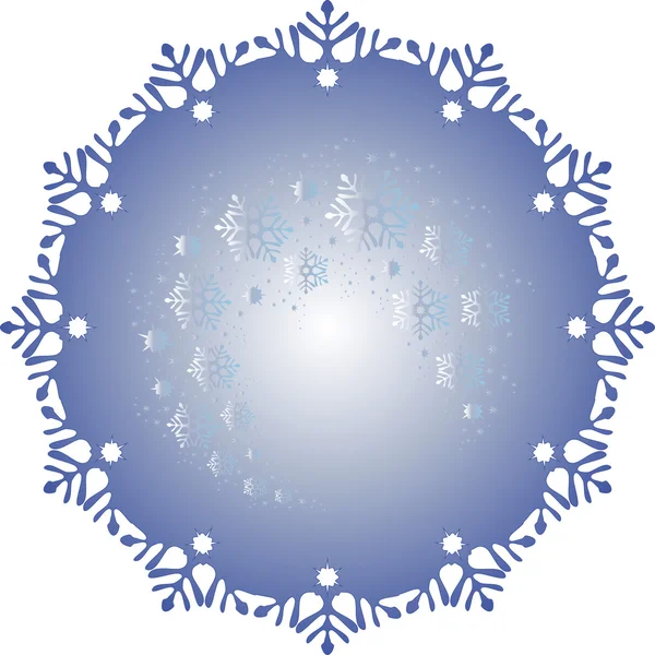 Морозний м'яч покритий візерунком морозу у вигляді хуртовини. EPS Векторна ілюстрація — стоковий вектор