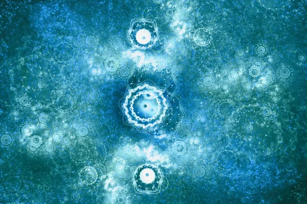 Yıldızlı gökyüzü yarı saydam Samanyolu'nun bulutsu ve yıldız kümelerinin harika desenler. Fractal sanat grafik