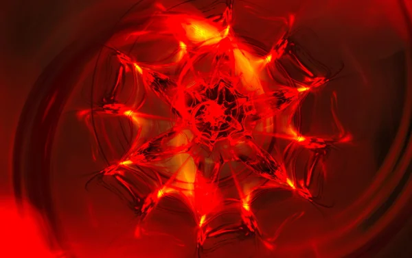 抽象模糊的场景描绘消防花。分形艺术图形 — 图库照片