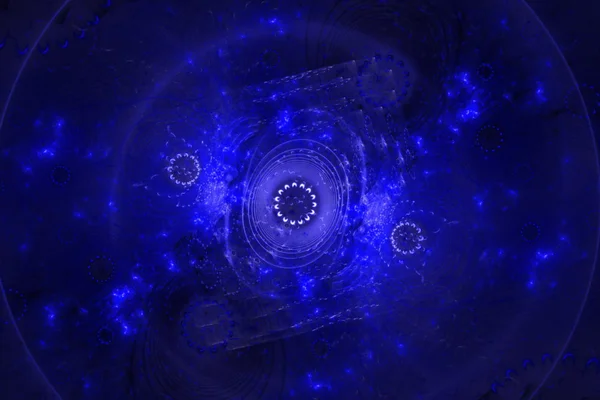 Sternenhimmel-Nebel und wunderbare Muster von Sternhaufen. abstrakte Blume. Fraktale Kunstgrafik — Stockfoto