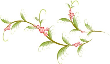 sakura şube şeklinde desen. eps10 vektör çizim