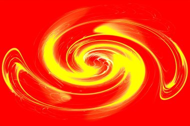 Gizemli renk swirls kırmızı uzayda soyut. Fractal sanat grafik