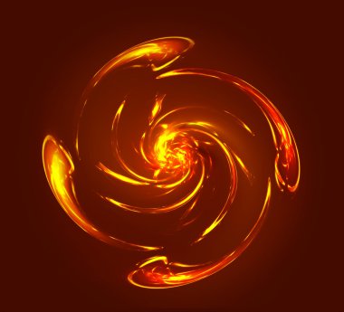 Gezegen benzeyen büküm sarmal soyut ya da yıldız. Fractal sanat grafik