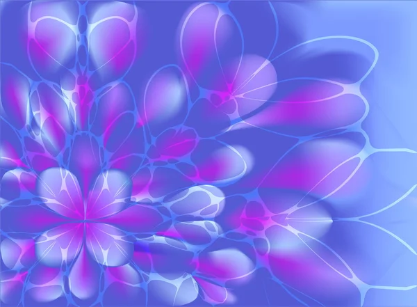 Vecteur abstrait fractal ressemblant à une fleur avec toile. Illustration vectorielle EPS10 — Image vectorielle