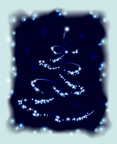 Abstract kerstboom in frame. Eps10 vectorillustratie — Stockvector