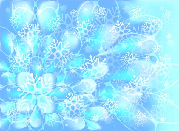 Flocos de neve num fundo azul. Ilustração do vector EPS10 — Vetor de Stock