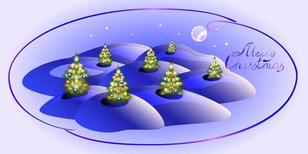 Card cu brazi de Crăciun. Salut de Crăciun. Ilustrație vectorială EPS10 — Vector de stoc