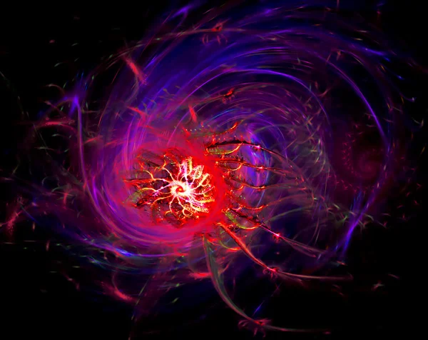 Fantastik yarı saydam soyut alanı Bulutsusu kabarcıklar ve bulutsu, iplik oluşan karmaşık bir yapısı ile farklı yönlere bükülmüş. Fractal sanat grafik