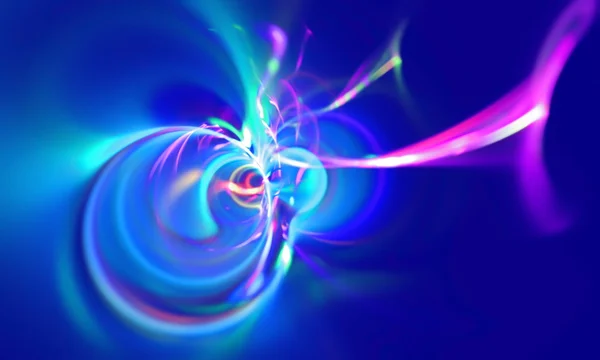 Cena embaçada abstrata retratando uma nebulosa astronômica tempestade magnética. Gráfico de arte fractal . — Fotografia de Stock