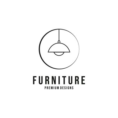 mobilya iç lamba sembolü logo vektör illüstrasyon tasarımı
