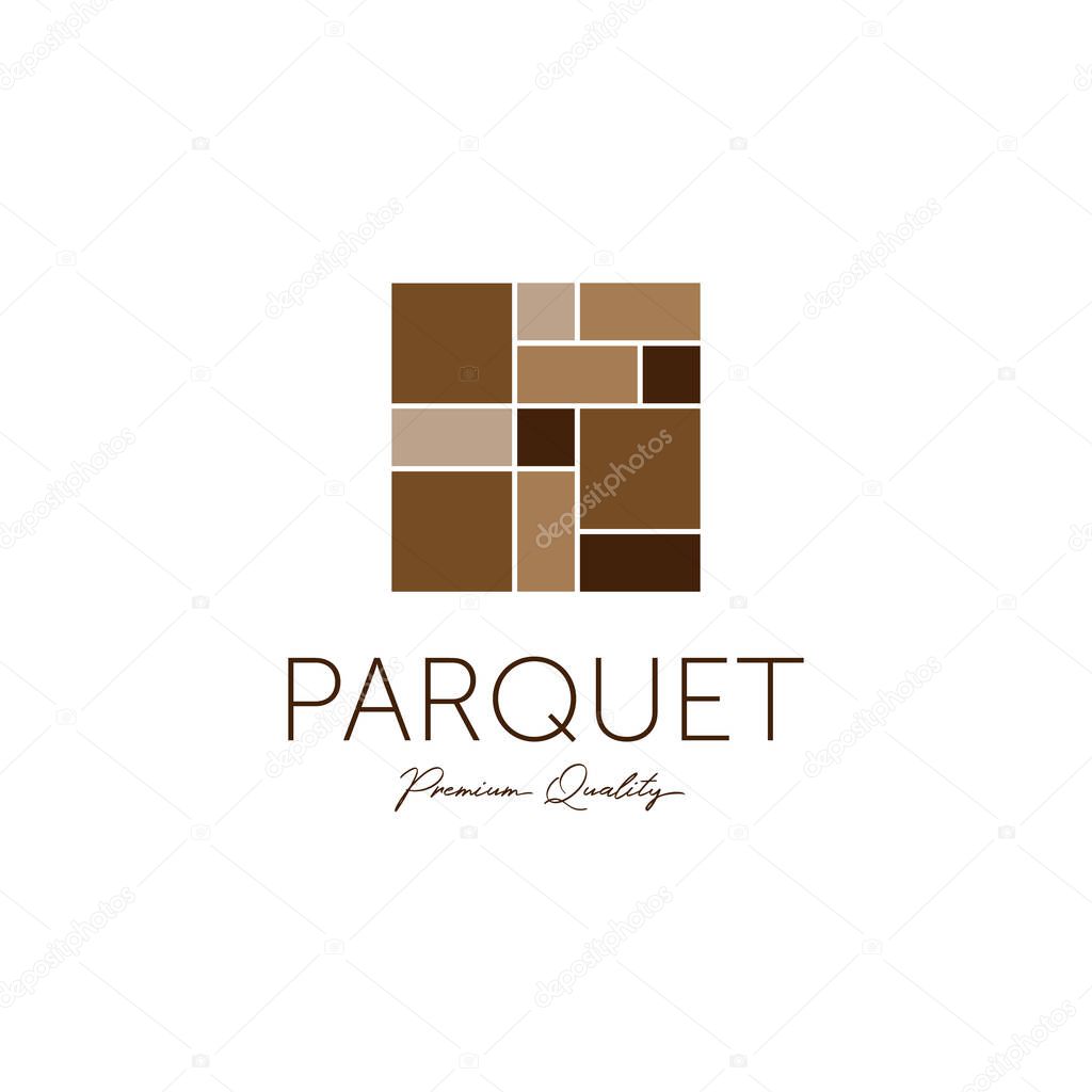 Minimalist parquet flooring vinyl hardwood granite tile logo