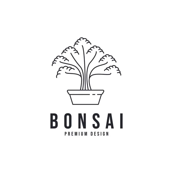 Διάνυσμα Του Bonsai Εικονίδιο Εικονίδιο Γραμμή Τέχνη Σύμβολο Εικονογράφηση Σχεδιασμό — Διανυσματικό Αρχείο