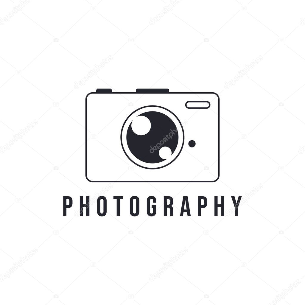 photography logo, camera icon vector illustration design