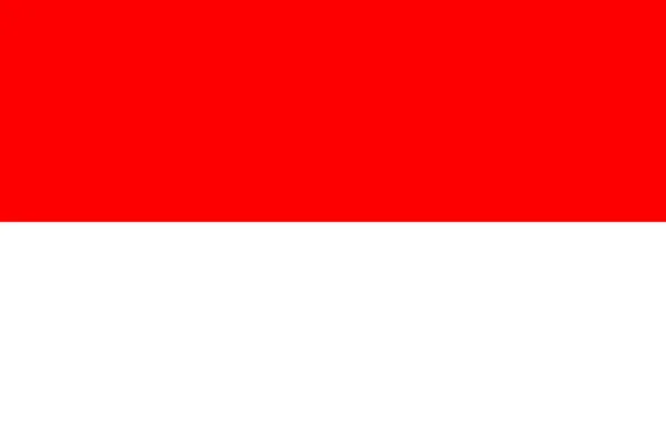 Vlag Van Indonesië Indonesische Vlag Illustratie Van Het Pictogram Van — Stockvector