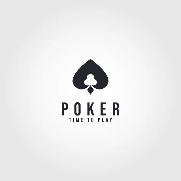 Logo Del Club Poker Progettare Casinò Affari Gioco Gioco Carte — Vettoriale Stock