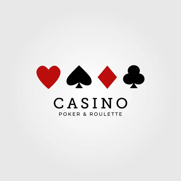 Logo Vettoriale Casino Set Simboli Dell Icona Della Tuta Gioco — Vettoriale Stock