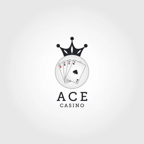 Logo Del Club Poker Progettare Casinò Affari Gioco Gioco Carte — Vettoriale Stock