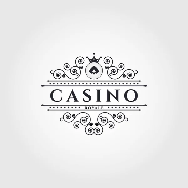 Vector Logo Voor Casino Vintage Poker Casino Set Van Vector — Stockvector