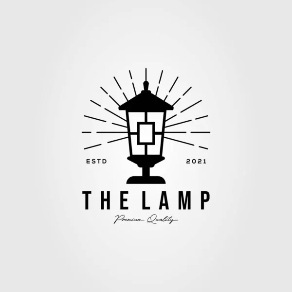 Tuinlamp Sunburst Logo Bol Lantaarn Symbool Vector Illustratie Ontwerp — Stockvector