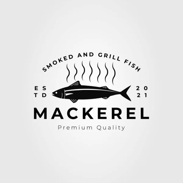 Дизайн Векторной Иллюстрации Логотипа Рыбы Гриле Морепродуктов Лицензионные Стоковые Иллюстрации