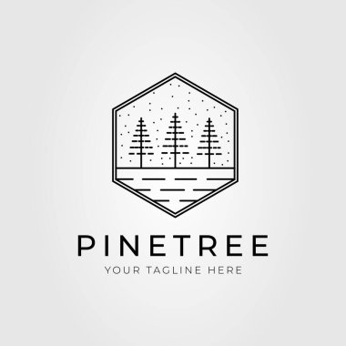 kar yağışı, köknar, çam ağacı logo çizimi tasarımı