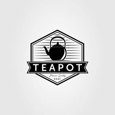 meşrubat kafe ve çay çaydanlığı logo vektör çizimi tasarımı