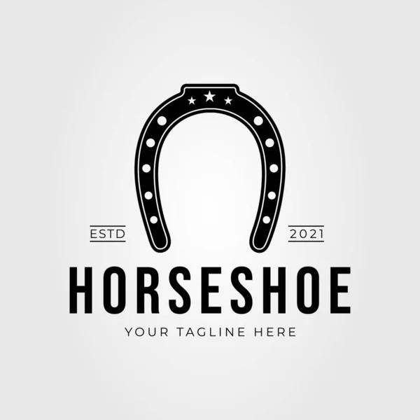 Horseshoe Stable Blacksmith Isolated Logo Vector Illustration Design — 스톡 벡터