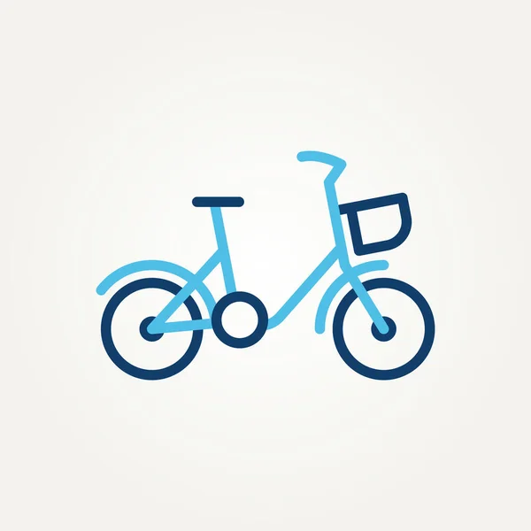 Diseño Simple Moderno Aislado Bicicleta Minimalista Línea Arte Icono Logotipo — Archivo Imágenes Vectoriales