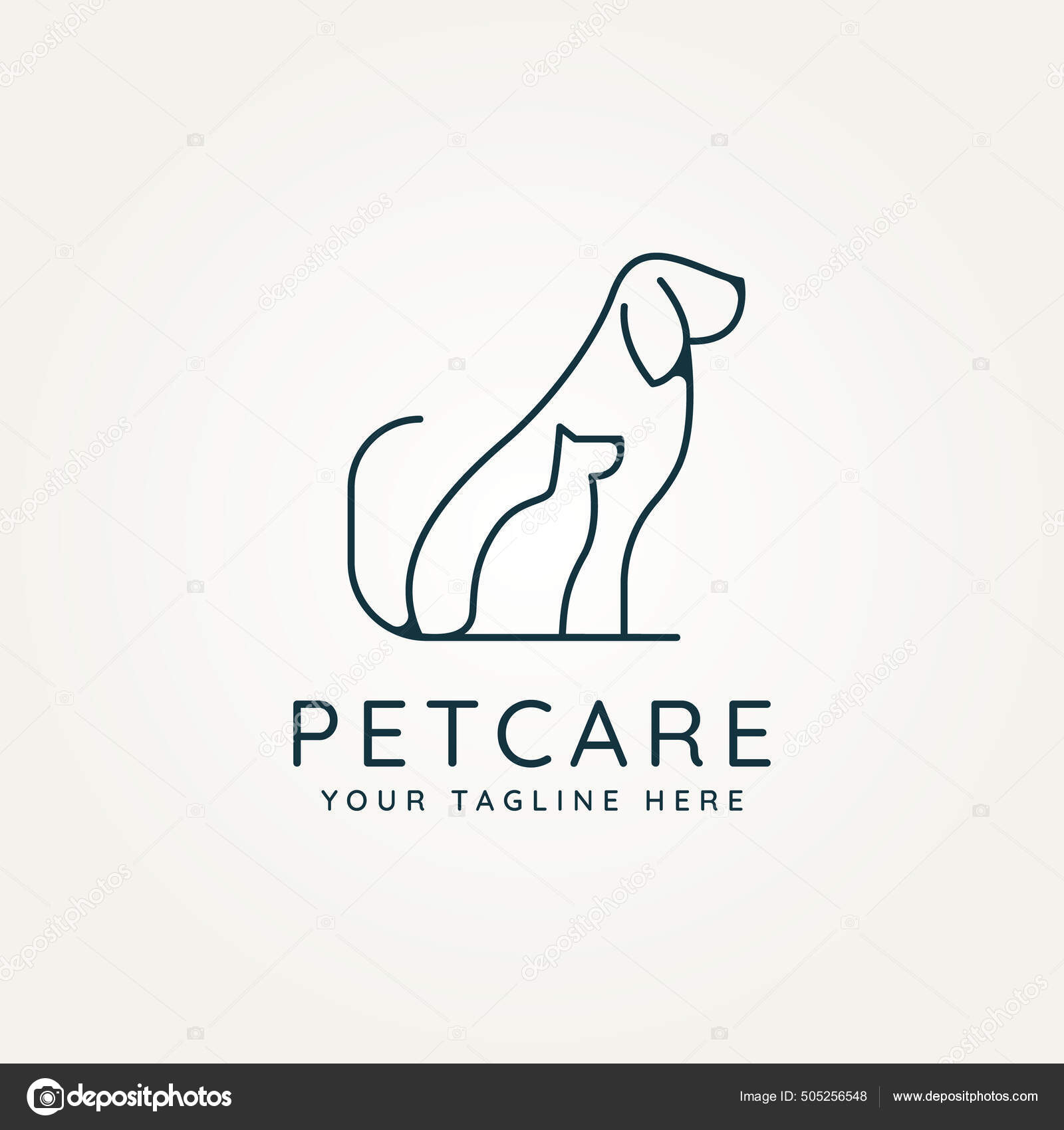 Pet Care Minimalist Line Art Logo Icon Template Vector Illustration Stock  Vector Image by ©Blazybone #505256548