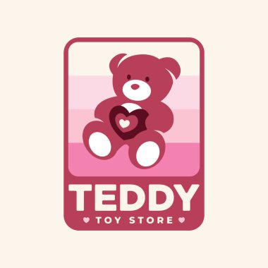 Oyuncak bebek ikonu logo vektör çizimi tasarımı. oyuncakçı logosu kavramı