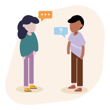 Vektör illüstrasyon iletişim konsepti, topluluk grubu. Web afişi, pazarlama materyali, iş sunumu için yaratıcı düz tasarım.