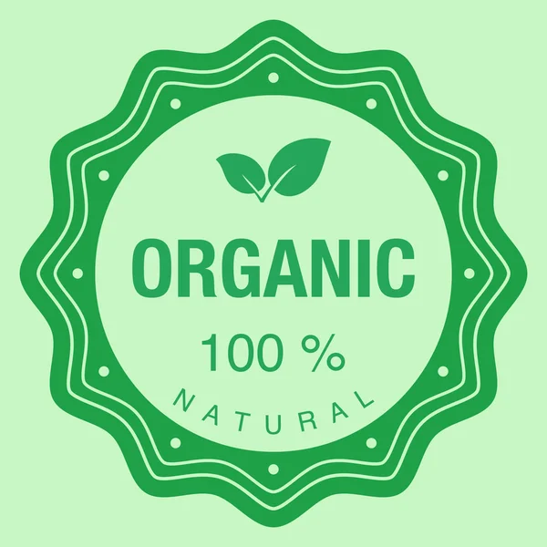 Organic natural product label — Stock Vector