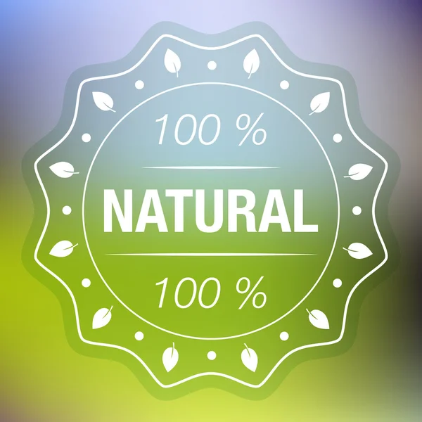 Organic natural product label — Stock Vector