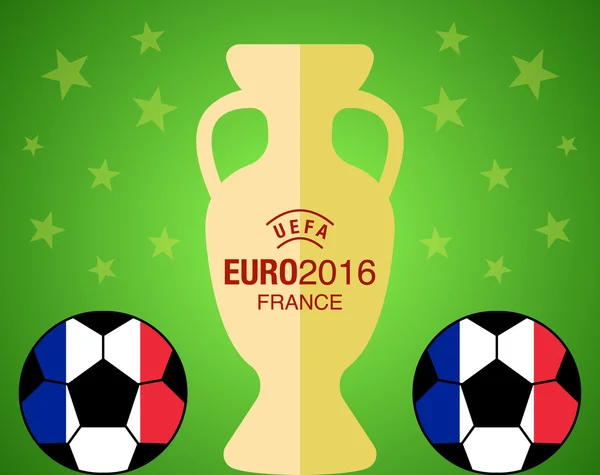 Euro2016 Francia campeonato de fútbol — Vector de stock