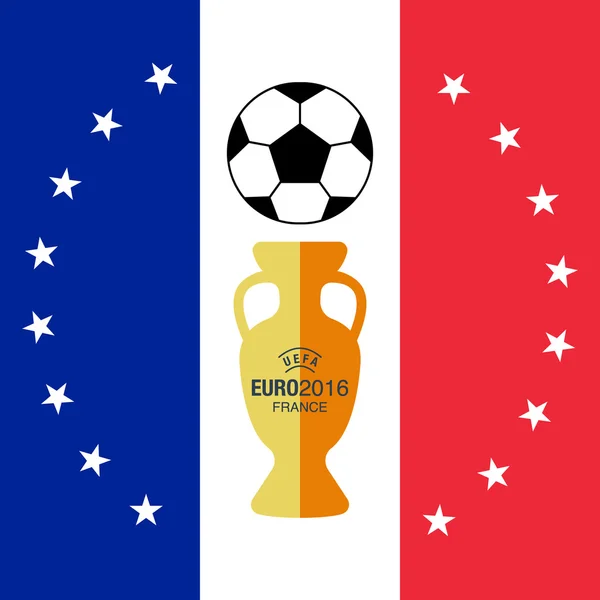 Euro2016 fundo campeonato de futebol da frança — Vetor de Stock