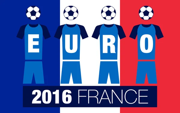 Euro2016 France football championship background — Stock Vector