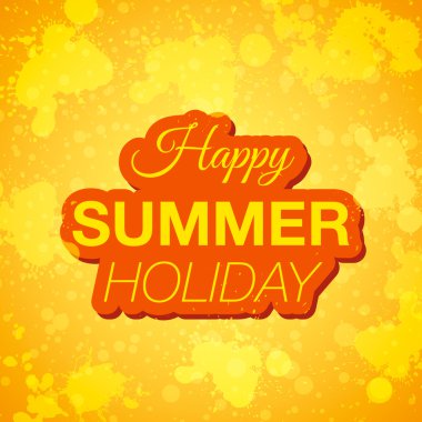 mutlu yaz tatil illüstrasyon grunge arka plan üzerinde