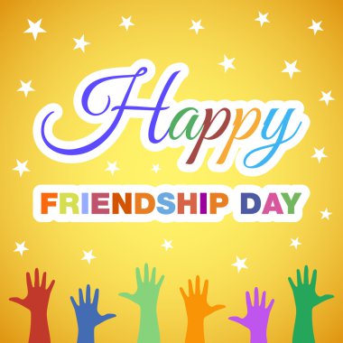 mutlu dostluk günü tebrik kartı arka plan