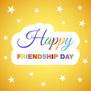 mutlu dostluk günü tebrik kartı arka plan